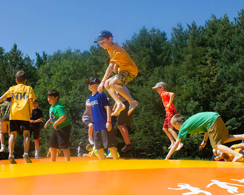 Scouts having fun at an event